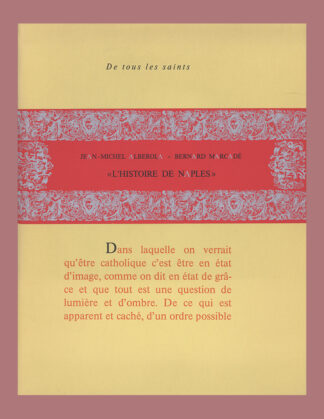 Jean-Michel Alberola, Bernard Marcadé: Histoire de Naples (1986)