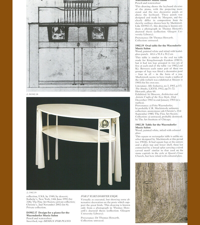 Charles Rennie Mackintosh The Complete Furniture, Furniture Drawings