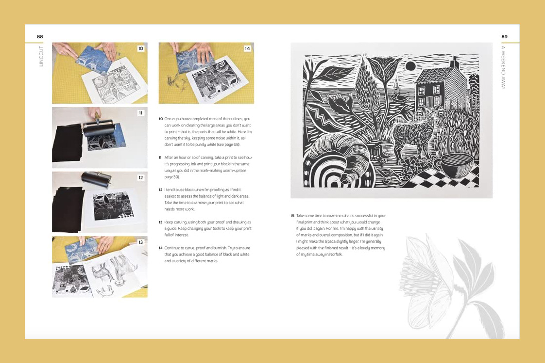 Book: Linocut – A Creative Guide To Making Beautiful Prints By Sam Marshall (Brand New Hardcover)