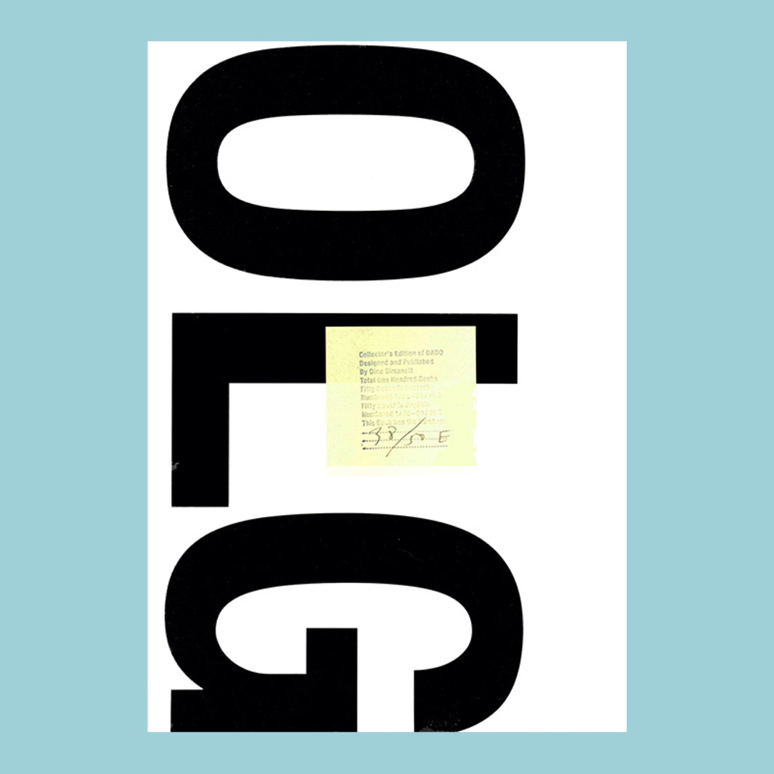 Rudolf Olgiati & Valerio Olgiati: Dado (Edition of 50 signed and numbered copies)