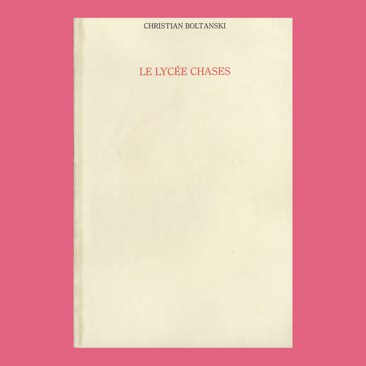 Christian Boltanski: Le Lycée Chases (1987)