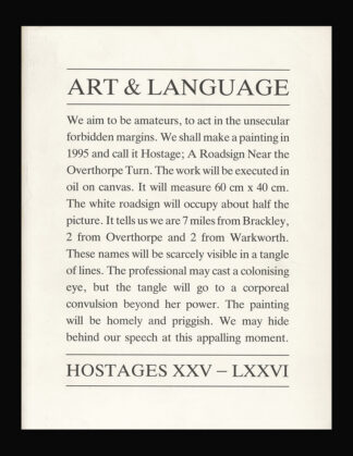 Art & Language: Hostages XXV - LXXVI (1991)