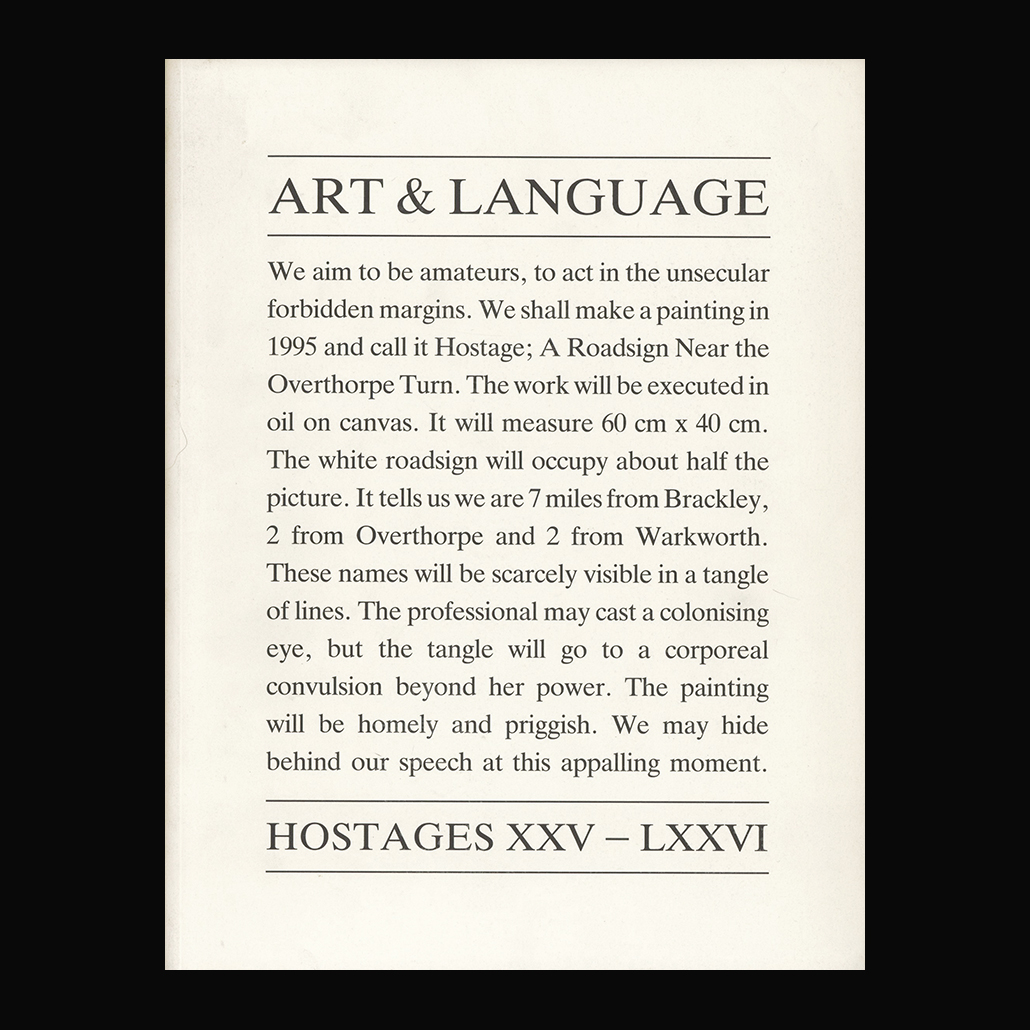 Art & Language: Hostages XXV - LXXVI (1991)