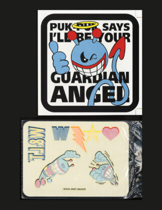 Walter Van Beirendonck: Sticker Puk Puk Says I'll Be Your Guardian Angel (1997) + Tattoo Sticker W.&L.T