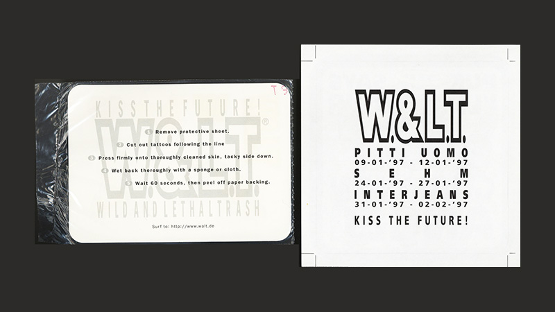 Walter Van Beirendonck: Sticker Puk Puk Says I'll Be Your Guardian Angel (1997) + Tattoo Sticker W.&L.T - Image 2