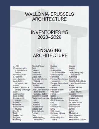 Wallonia-Brussels Architecture: Inventories #5 2023-2026