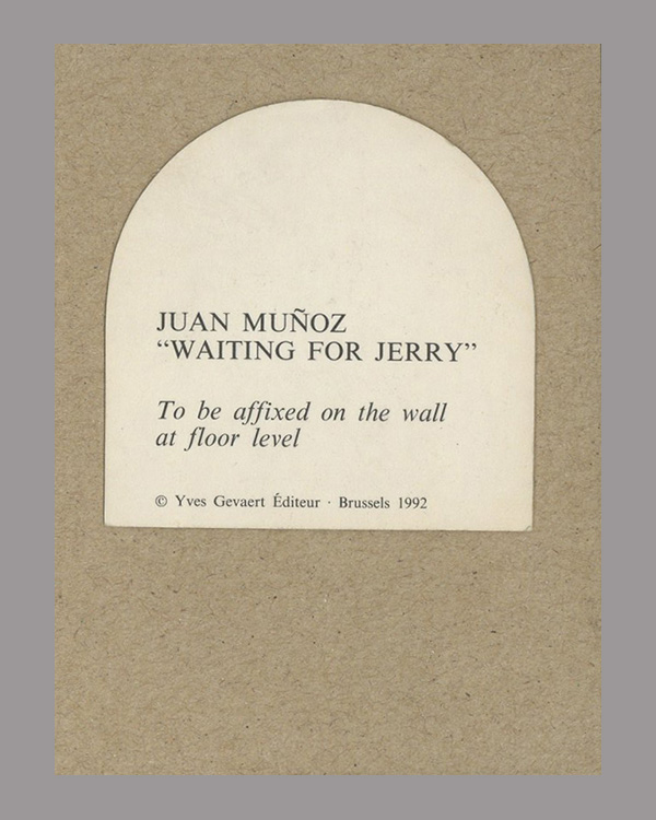 Juan Muñoz: Waiting for Jerry (Wall sticker 1992) - Out of stock - Afbeelding 2