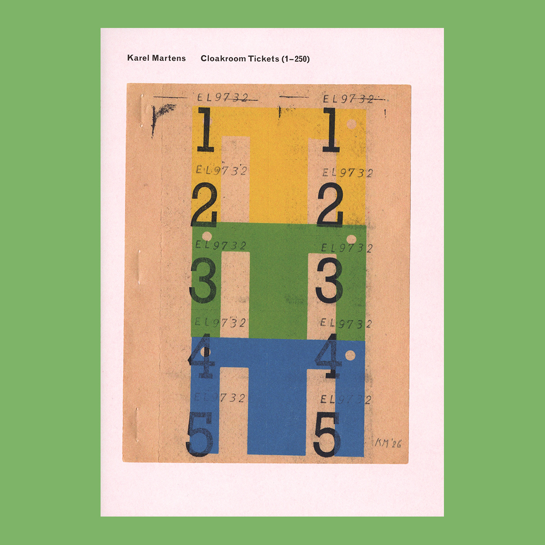 Karel Martens: Cloakroom Tickets (1-250)